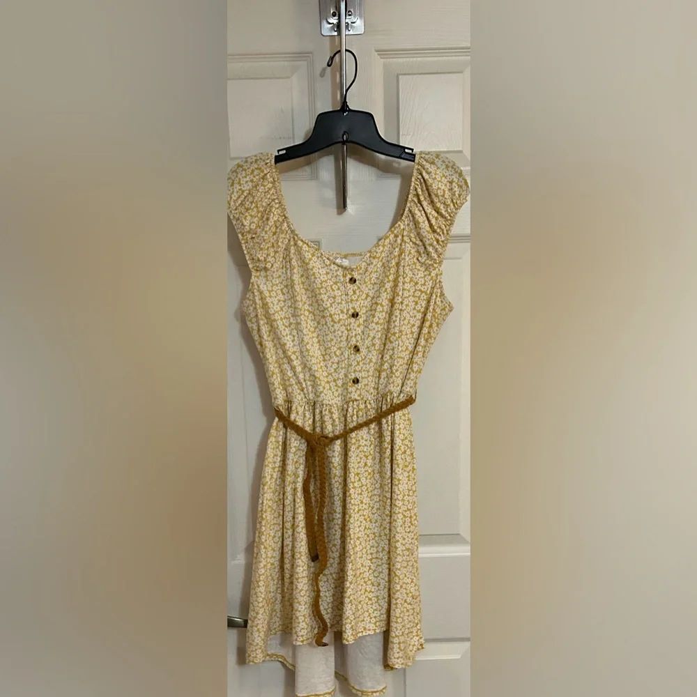No Boundaries yellow flowered dress XXL
